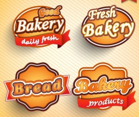 Natural Food label design vector 05