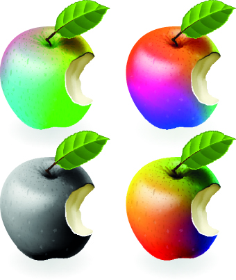 Fresh Apples creative illustration vector 04
