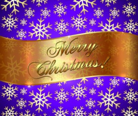 Golden Christmas background and golden snowflake vector 02