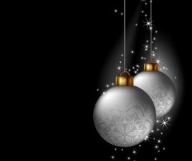 Golden Christmas balls 2014 background vector 08