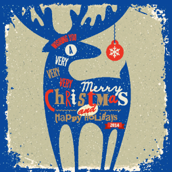 Grunge style 2014 Christmas holiday backgrounds 02