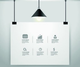 Hanging advertising board design vector 01