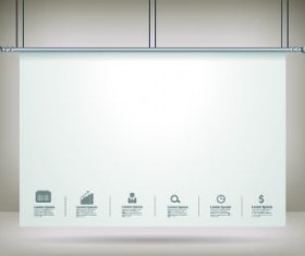 Hanging advertising board design vector 02