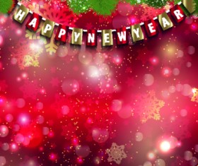 Happy New Year Halation background vector