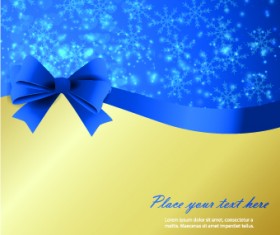 Ornate Holiday bows background vector set 01