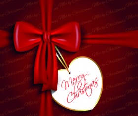 Ornate Holiday bows background vector set 02