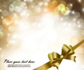 Ornate Holiday bows background vector set 03