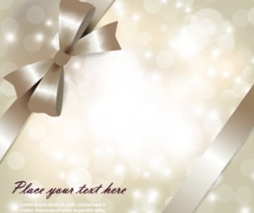 Ornate Holiday bows background vector set 05