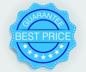 Blue sale labels vector set 02