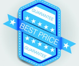 Blue sale labels vector set 05