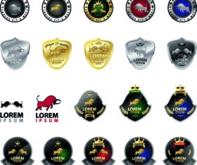 Luxury Bullfighting Badge vector