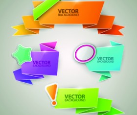 Creative origami banner vector graphics 01