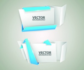 Creative origami banner vector graphics 02