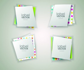 Creative origami banner vector graphics 05