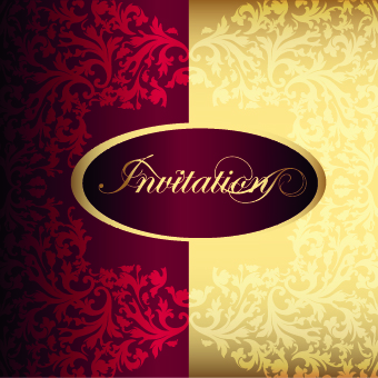 Ornate Invitation creative design background art 01
