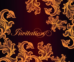 Ornate Invitation creative design background art 02