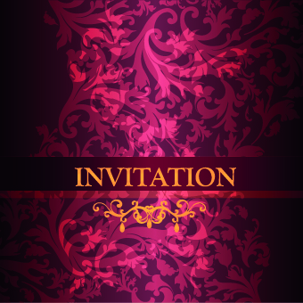 Ornate Invitation creative design background art 03
