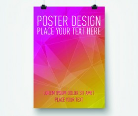 Vector hanging poster design graphics 01