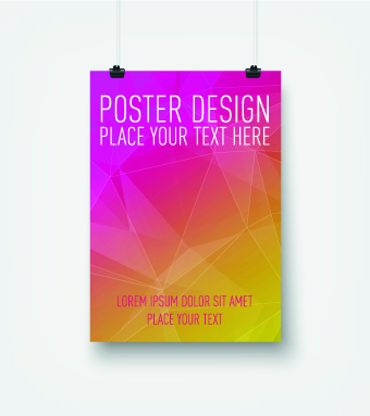 Vector hanging poster design graphics 01
