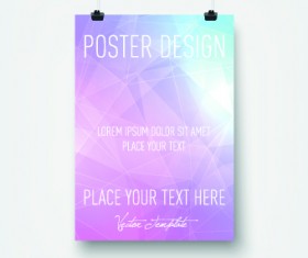Vector hanging poster design graphics 02