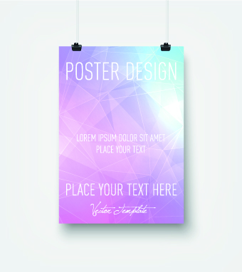 Vector hanging poster design graphics 02