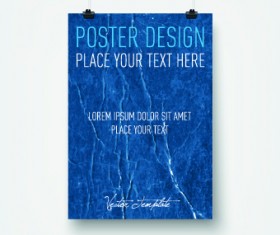 Vector hanging poster design graphics 03