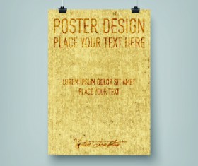 Vector hanging poster design graphics 04