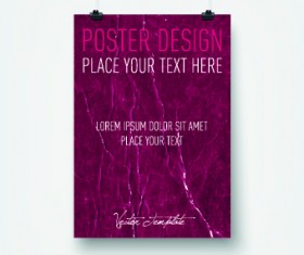 Vector hanging poster design graphics 05