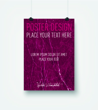 Vector hanging poster design graphics 05