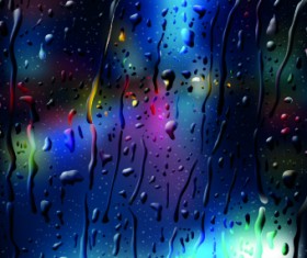 Realistic wet glass background vector 01