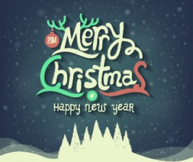 Retro Christmas creative vector backgrounds 05