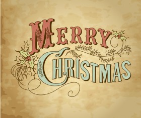 Retro Style Christmas background design 01