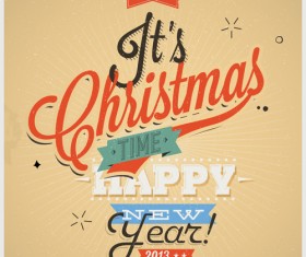 Retro Style Christmas background design 02