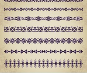 Retro border decoration element vector 01