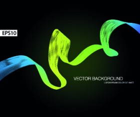 Dynamic ribbon vector background set 01