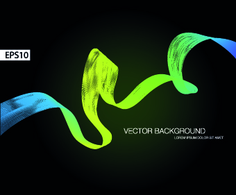 Dynamic ribbon vector background set 01