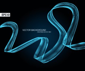 Dynamic ribbon vector background set 02