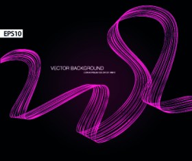 Dynamic ribbon vector background set 03