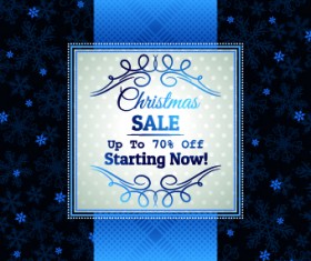 Christmas big sale creative design vector background set 01