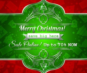Christmas big sale creative design vector background set 10