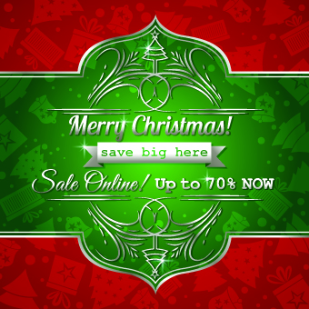 Christmas big sale creative design vector background set 10