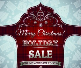Christmas big sale creative design vector background set 02