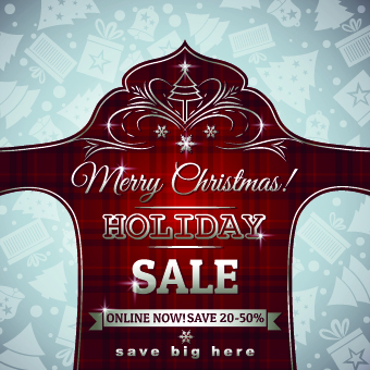 Christmas big sale creative design vector background set 02