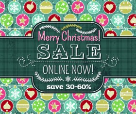 Christmas big sale creative design vector background set 03