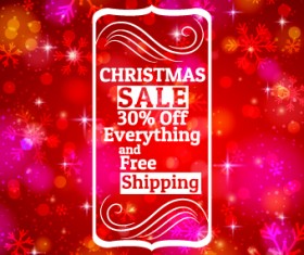Christmas big sale creative design vector background set 04
