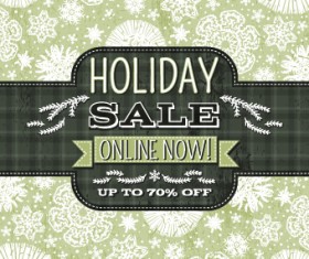 Christmas big sale creative design vector background set 05