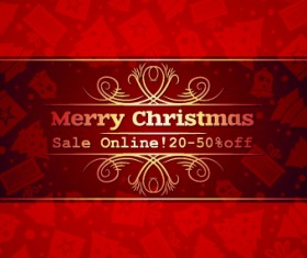 Christmas big sale creative design vector background set 09