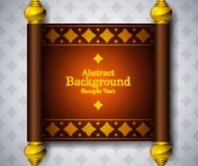 Arabic style scroll background vector 01