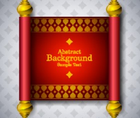 Arabic style scroll background vector 02