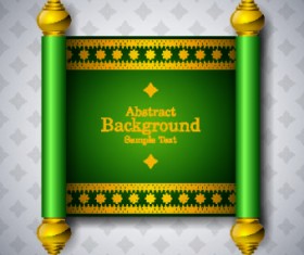 Arabic style scroll background vector 03